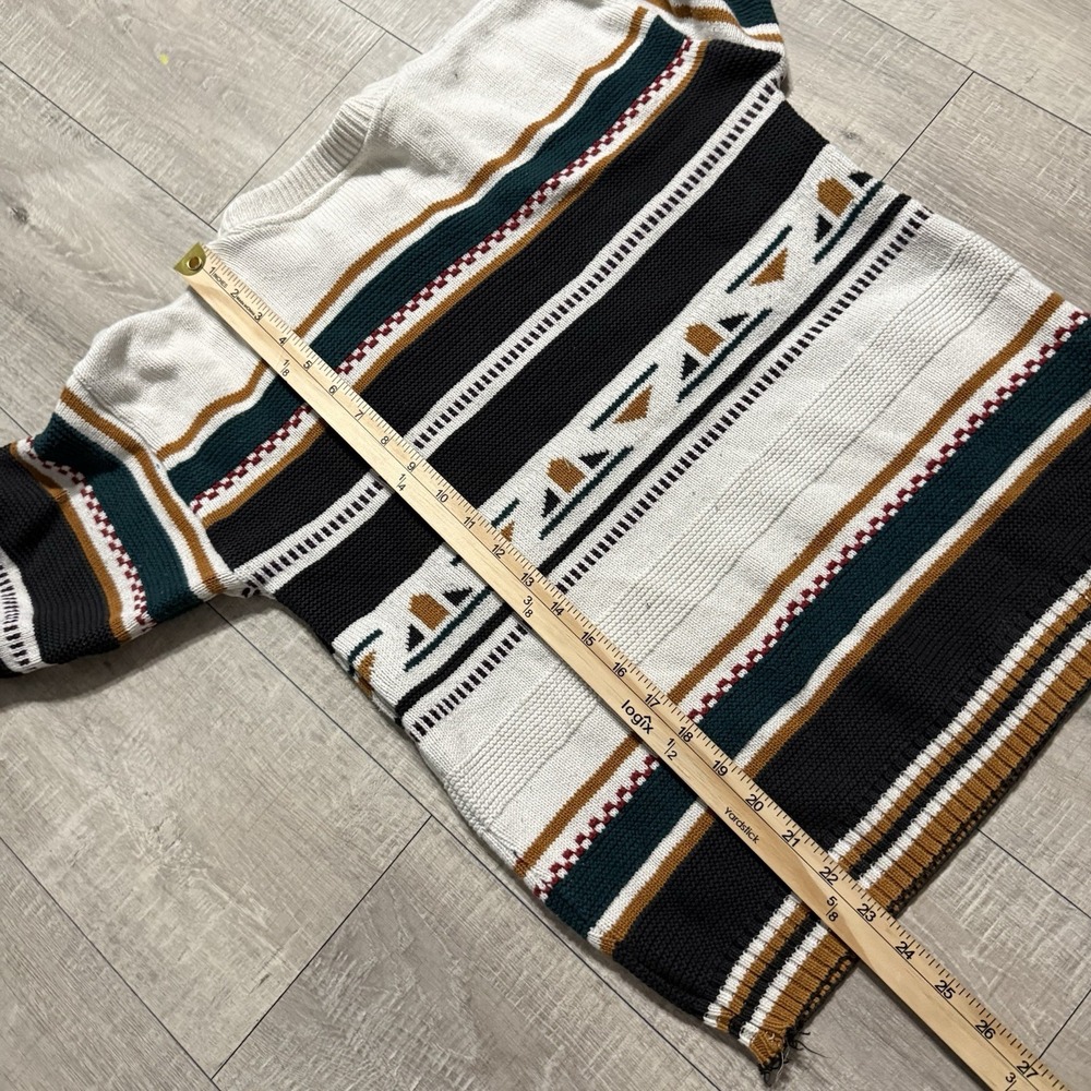 Vintage 90s Avalanche Knit Sweater Women Made In USA White Size Small - Picture 5 of 8
